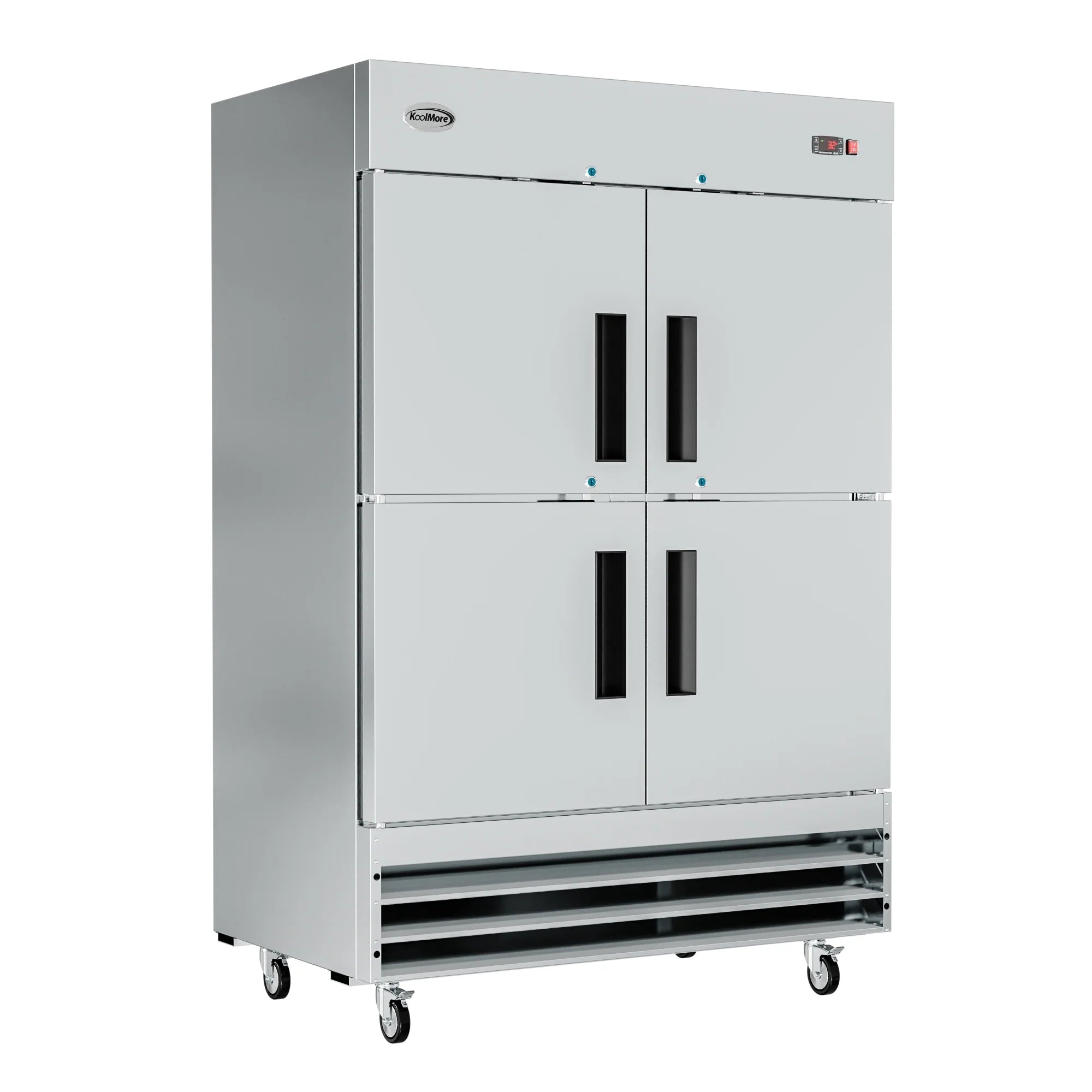 Koolmore RIR-2D-SSHD | 54" Wide 4 Door Reach-In Refrigerator