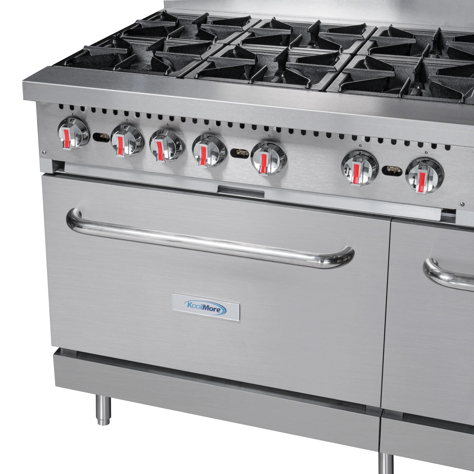 Koolmore KM-CR60-LP | 60" Wide 10 Burner Liquid Propane Range w/ Oven