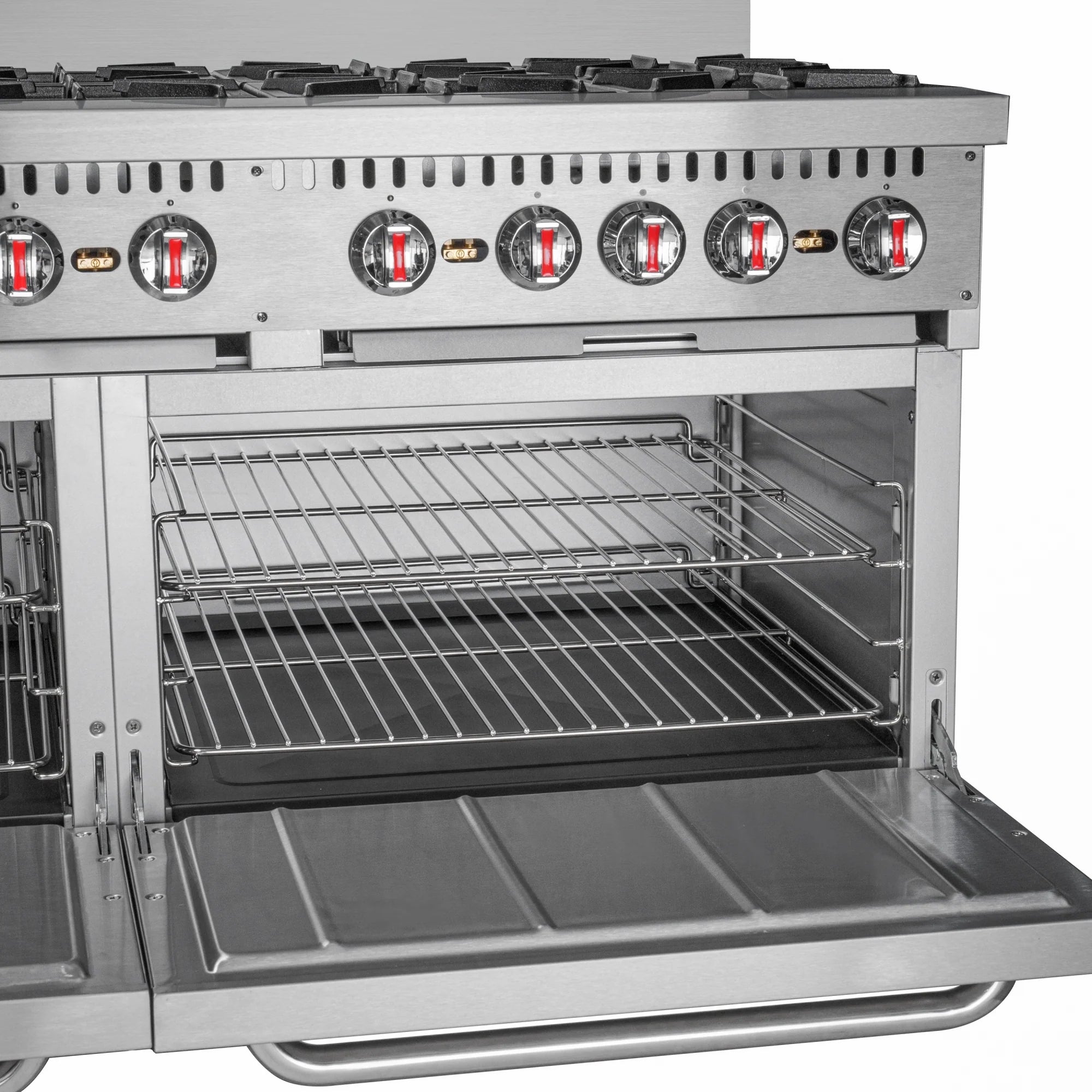 Koolmore KM-CR60-NG | 60" Wide 10 Burner Natural Gas Range w/ Oven
