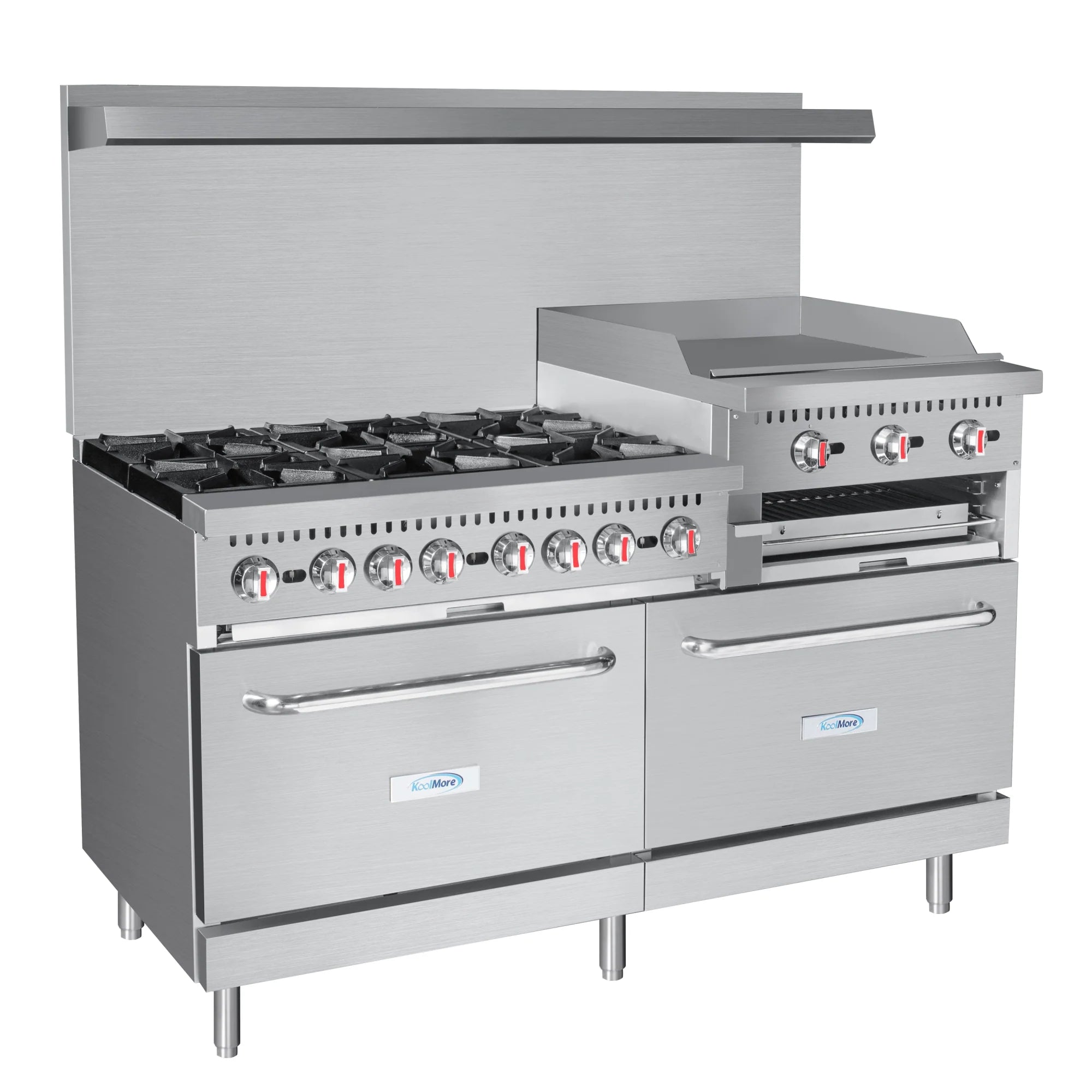 Koolmore KM-CRGB60-LP | 60" Wide Liquid Propane Range w/ 24 in. Griddle & Broiler
