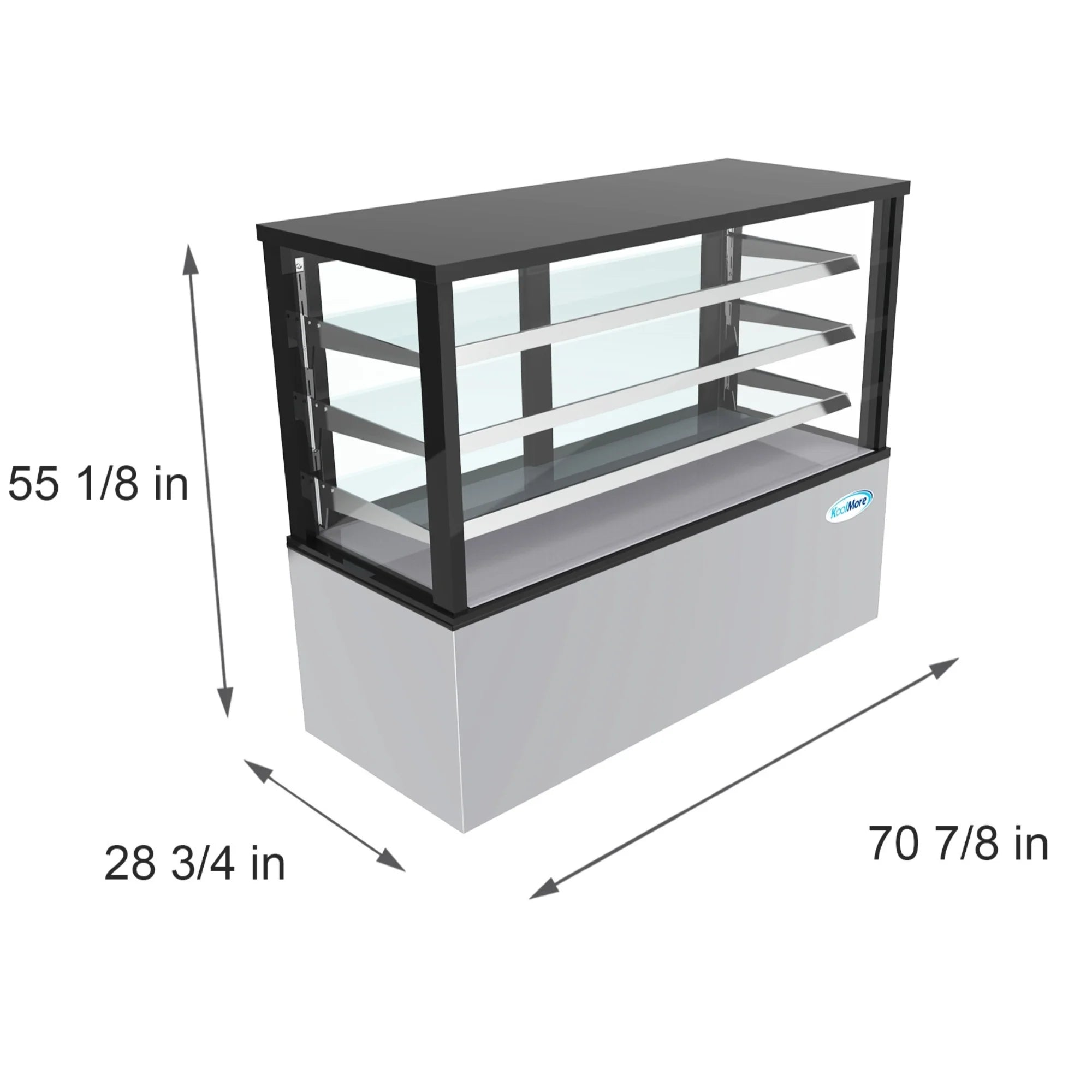Koolmore RBD30C | 71" Wide Refrigerated Bakery Display Case