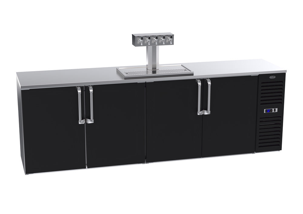Krowne | 108" Wide 4 Door Black Direct Draw