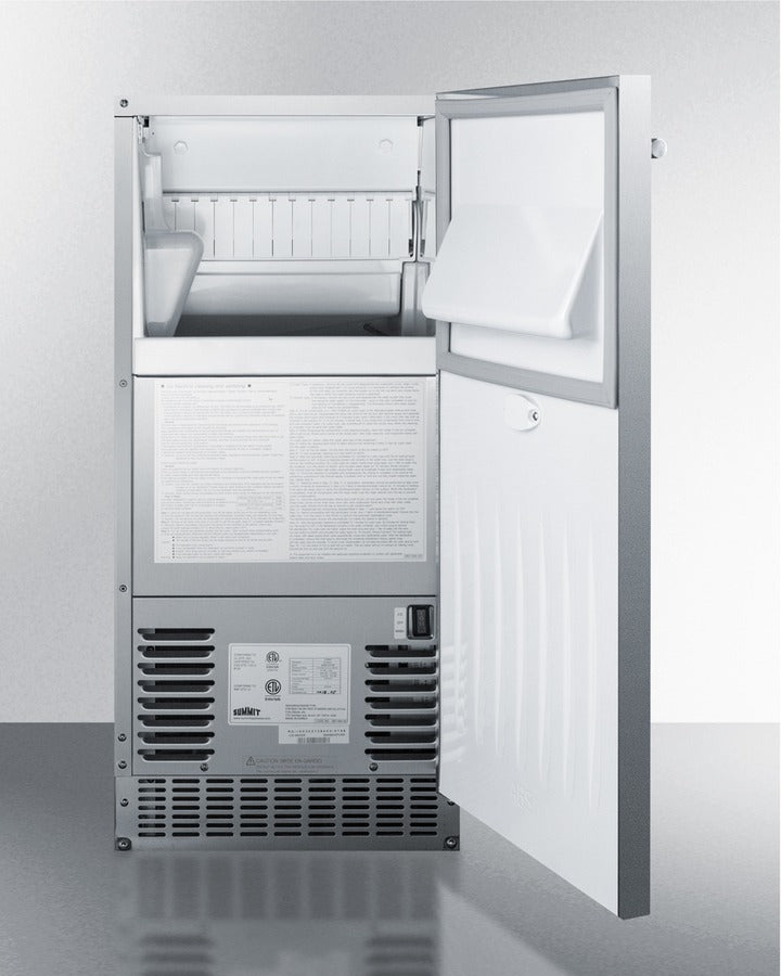 SUMMIT | 15" Wide Outdoor/Indoor Clear Icemaker