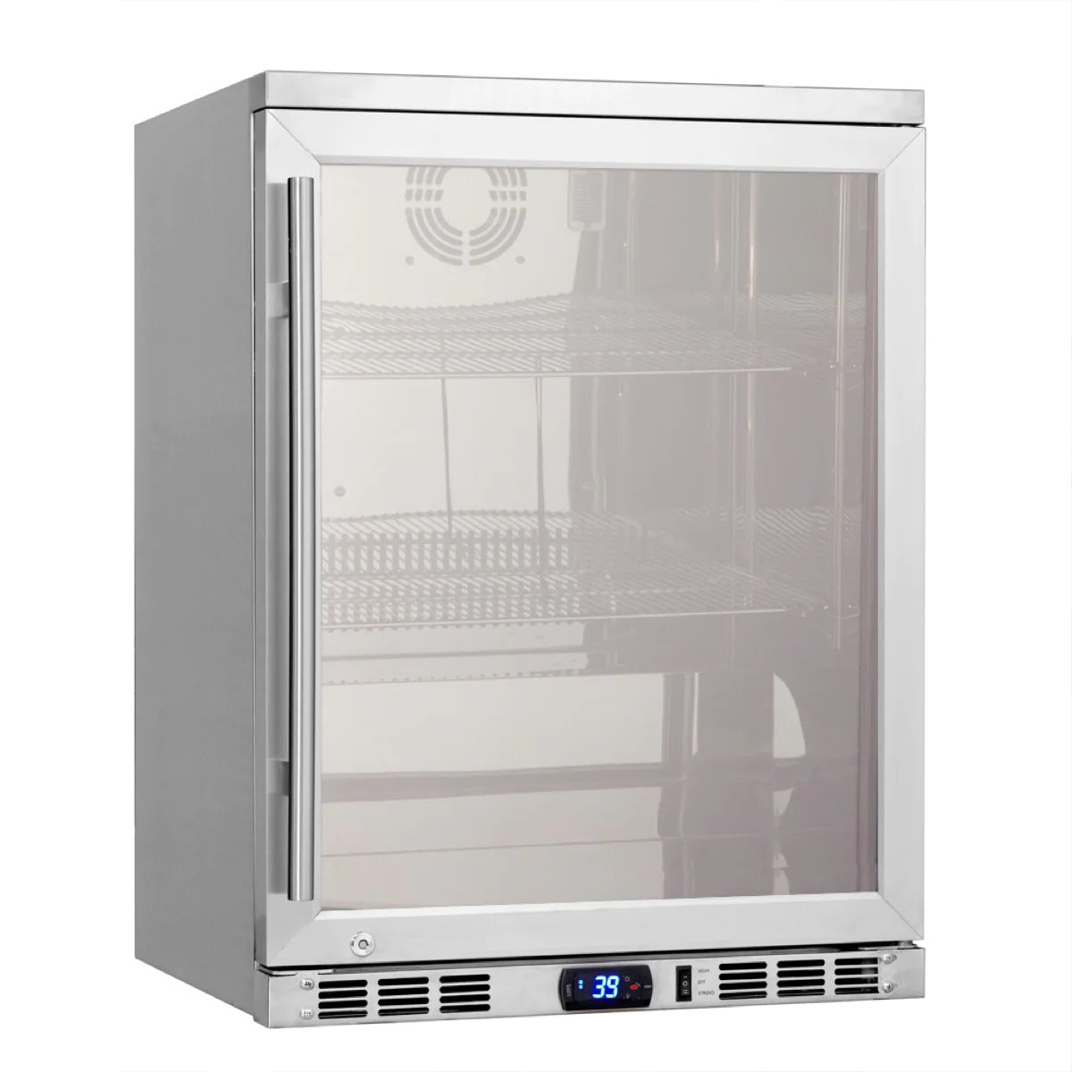 KingsBottle | 24" Wide Undercounter Stainless Steel 126 Can/96 Bottle Beverage Fridge