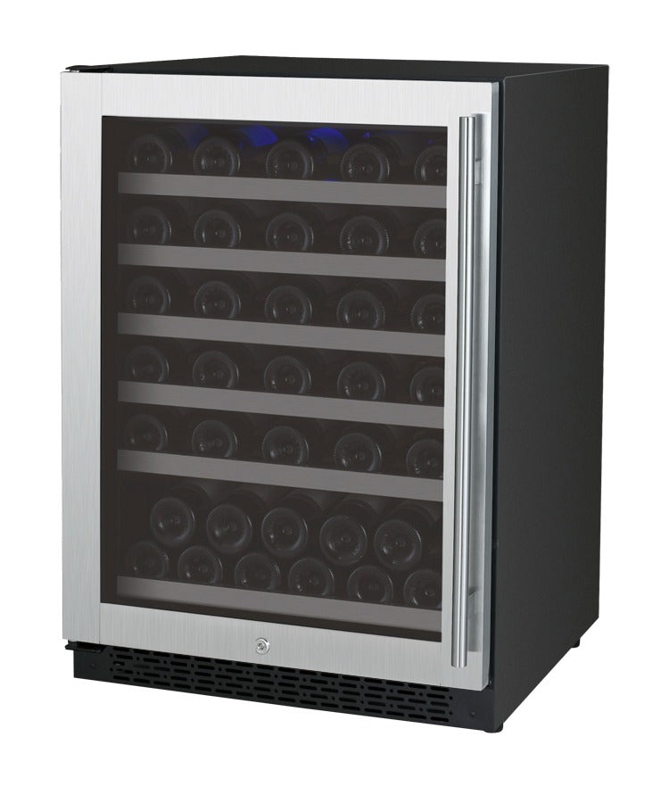 Allavino | 24" Wide Stainless Steel FlexCount ll Tru-Vino 56 Bottle Wine Fridge