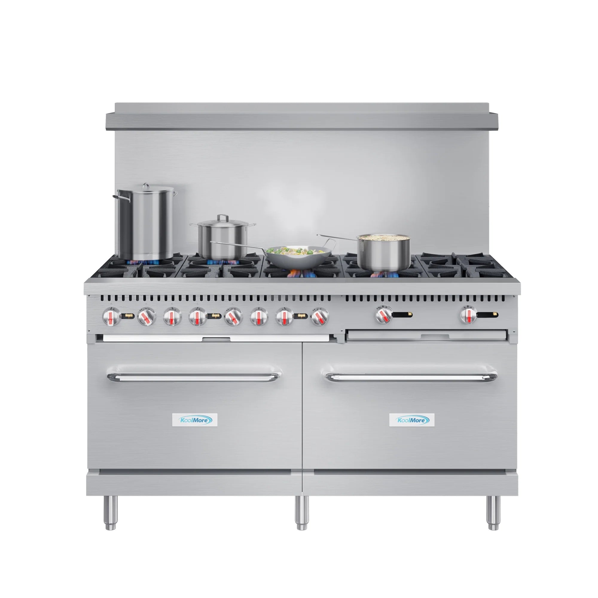 Koolmore KM-CR60-LP | 60" Wide 10 Burner Liquid Propane Range w/ Oven