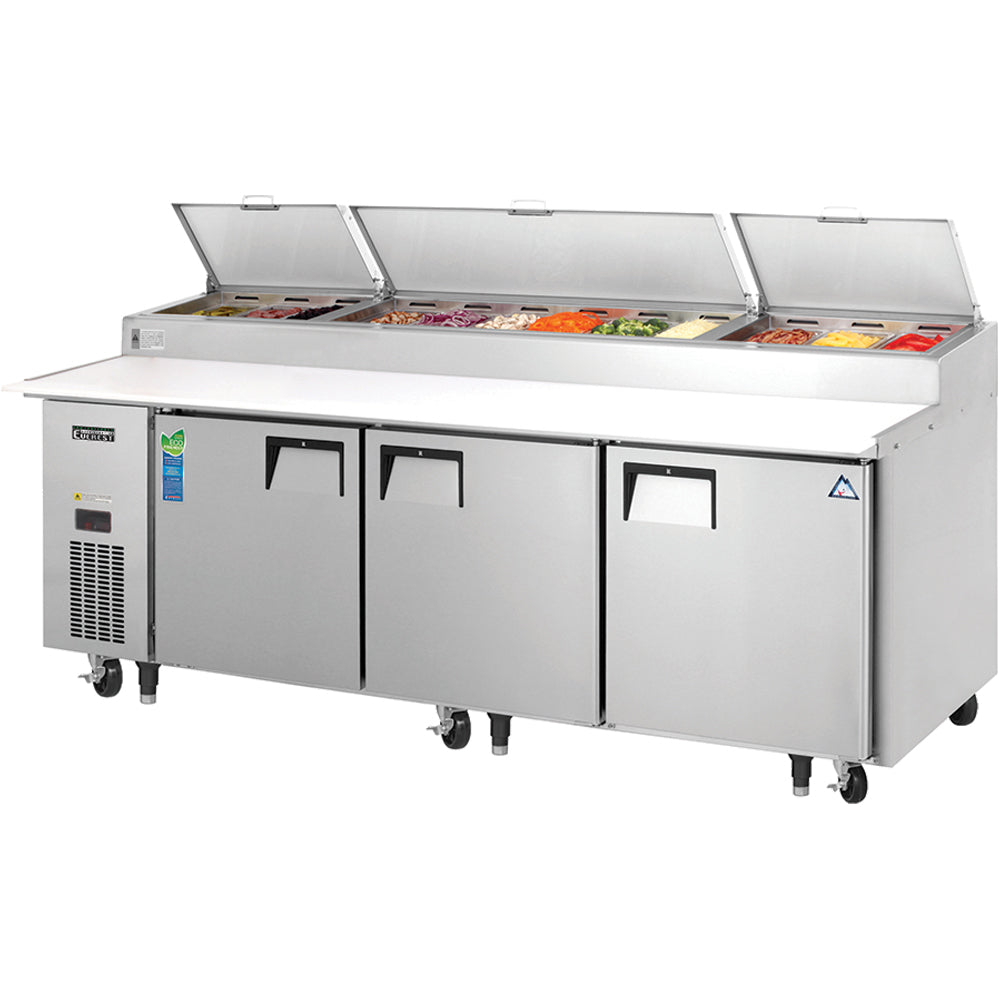 Everest EPPR3 | 93" Wide 3 Door Pizza Prep Table