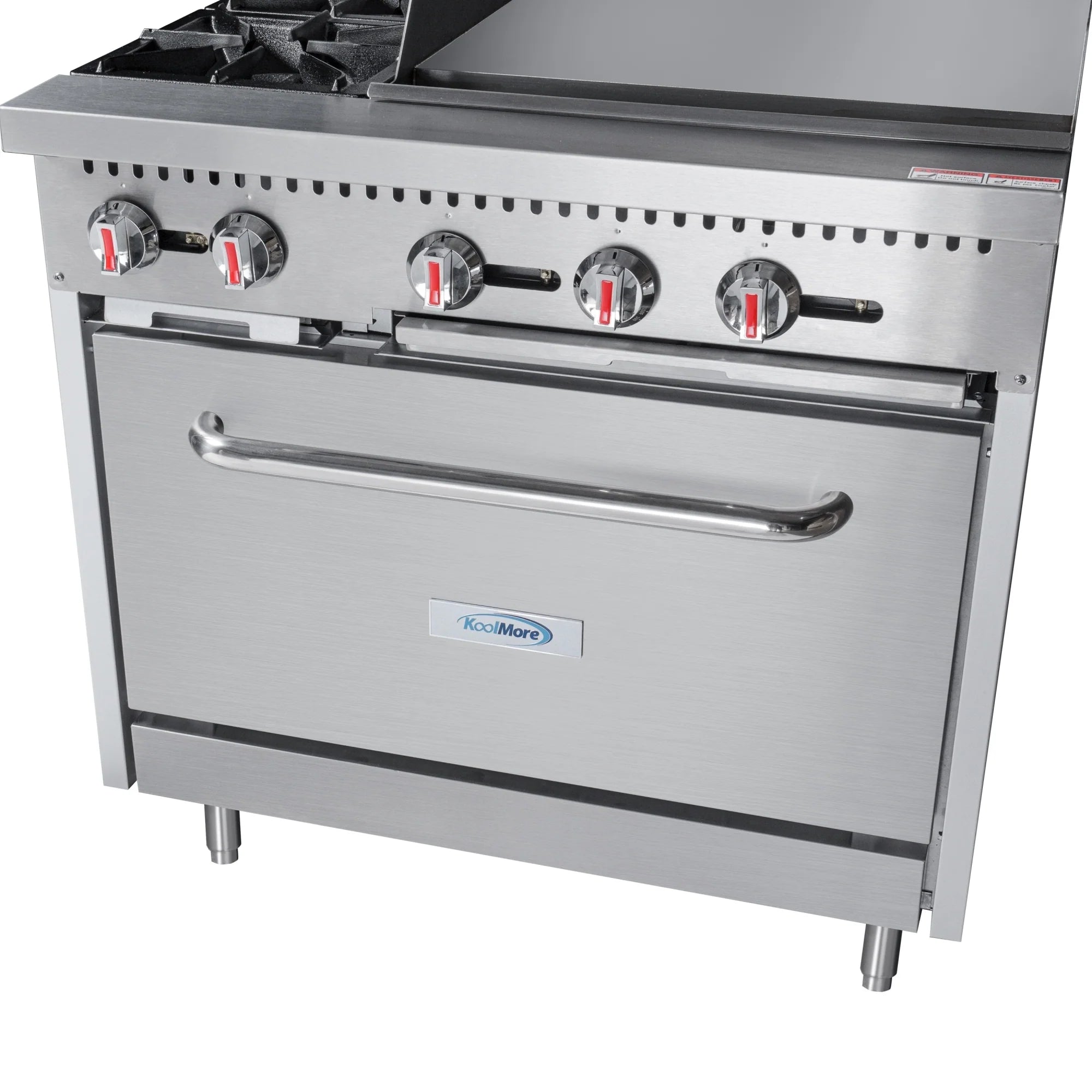 Koolmore KM-CRG36-NG | 36" Wide 2 Burner Natural Gas Range w/ 24 in. Griddle