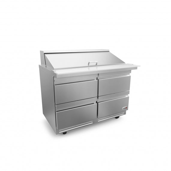 Fagor FMT-48-18-D4-N | 49" Wide 4 Drawer Mega Top Sandwich Prep Table