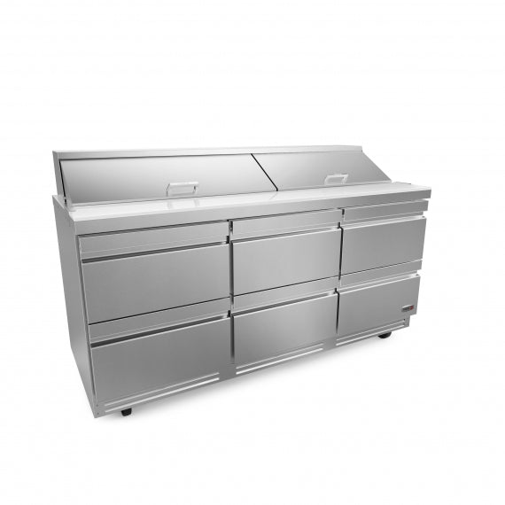 Fagor FST-72-18-D6-N | 73" Wide 6 Drawer Sandwich Prep Table