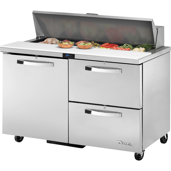 True | 48" Wide 2 Drawer Sandwich Prep Table