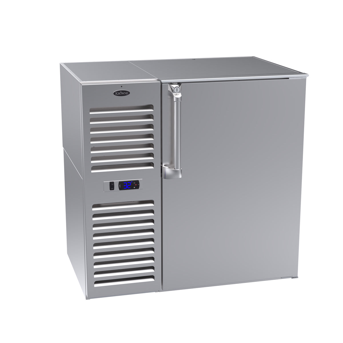 Krowne | 36" Wide 2 Door Self Contained Stainless Steel Pass-Thru Back Bar
