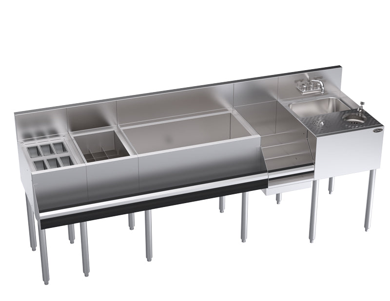 Krowne Royal Series | 84" Wide Zero-Step Cocktail Workstation