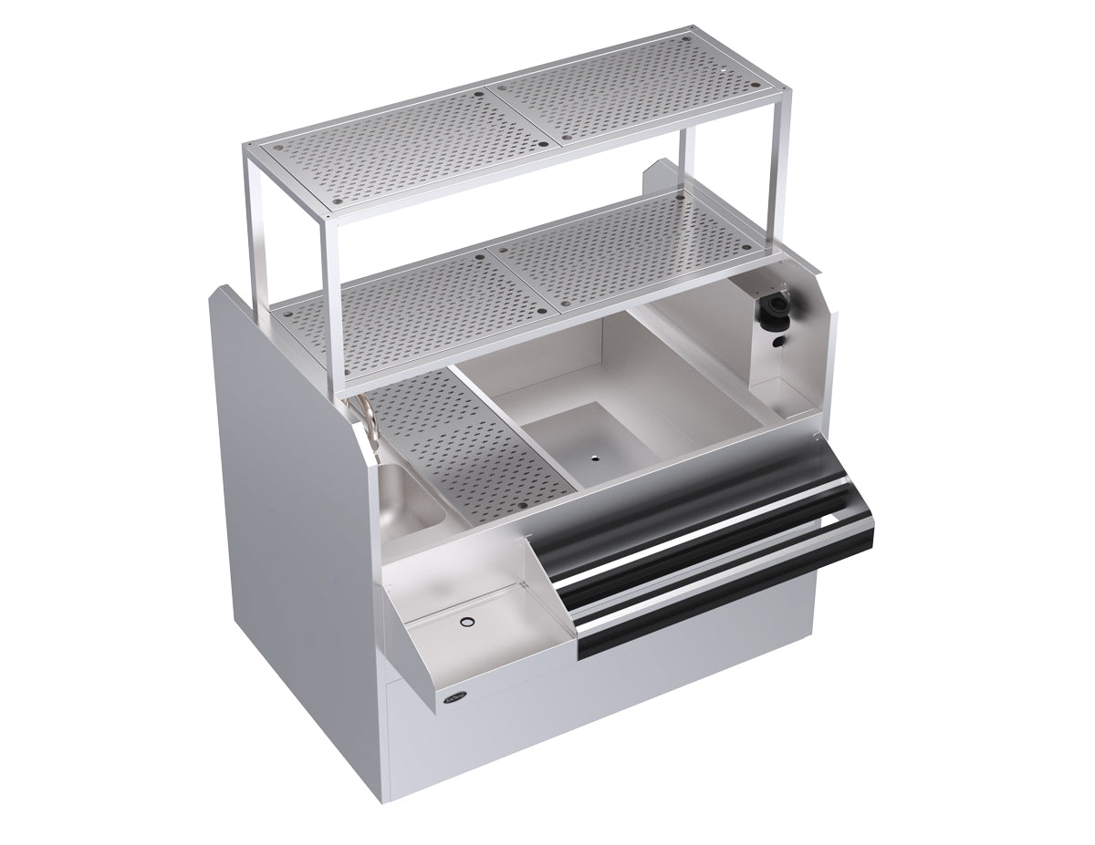 Krowne Royal Series | 54" Wide Pass-Thru Workstation w/ Cold Plate
