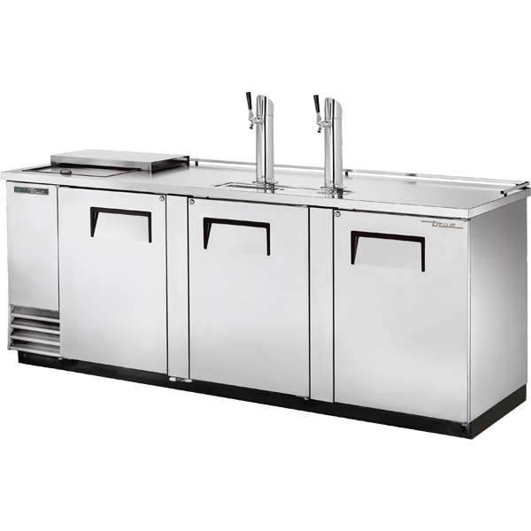 True TDD-4CT-S-HC | 90" Wide 2 Tap Stainless Steel Direct Draw