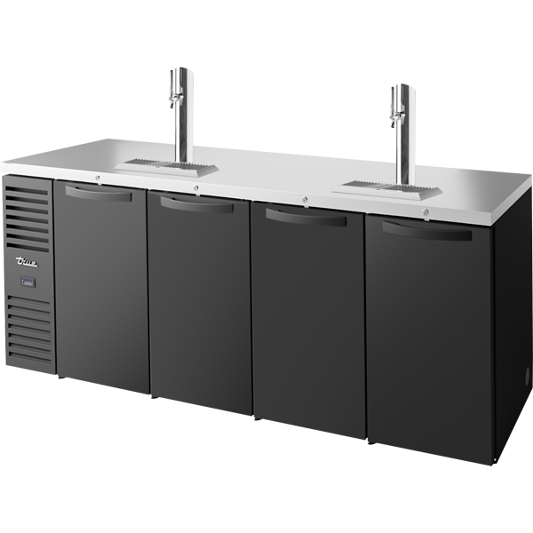 True TDR92-RISZ1-L-B-SSSS-1 | 92" Wide 2 Tap Black Direct Draw