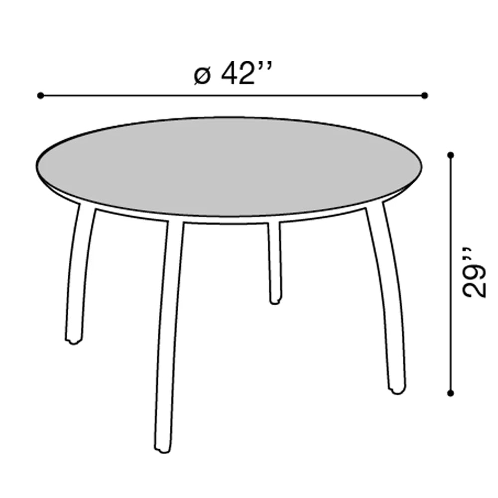 Grosfillex 42" Round Sunset Table