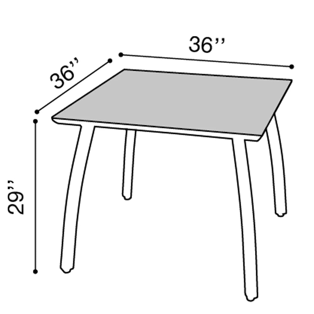 Grossfillex 36" Square Sunset Table