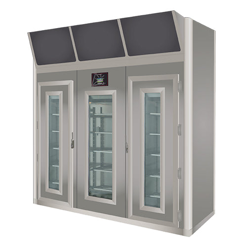 Omcan 45485 | 100" Wide Stagionello Meat Curing Cabinet w/ ClimaTouch & Fumotic