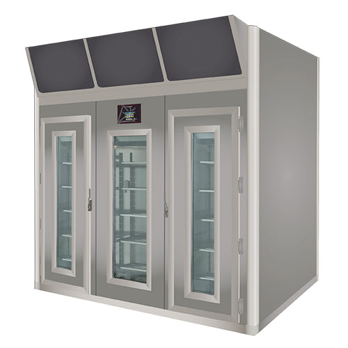 Omcan 45487 | 100" Wide Stagionello Meat Curing Cabinet w/ ClimaTouch & Fumotic