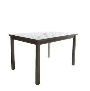 Grosfillex Sigma 48" x 34" Aluminum Dining Height Table