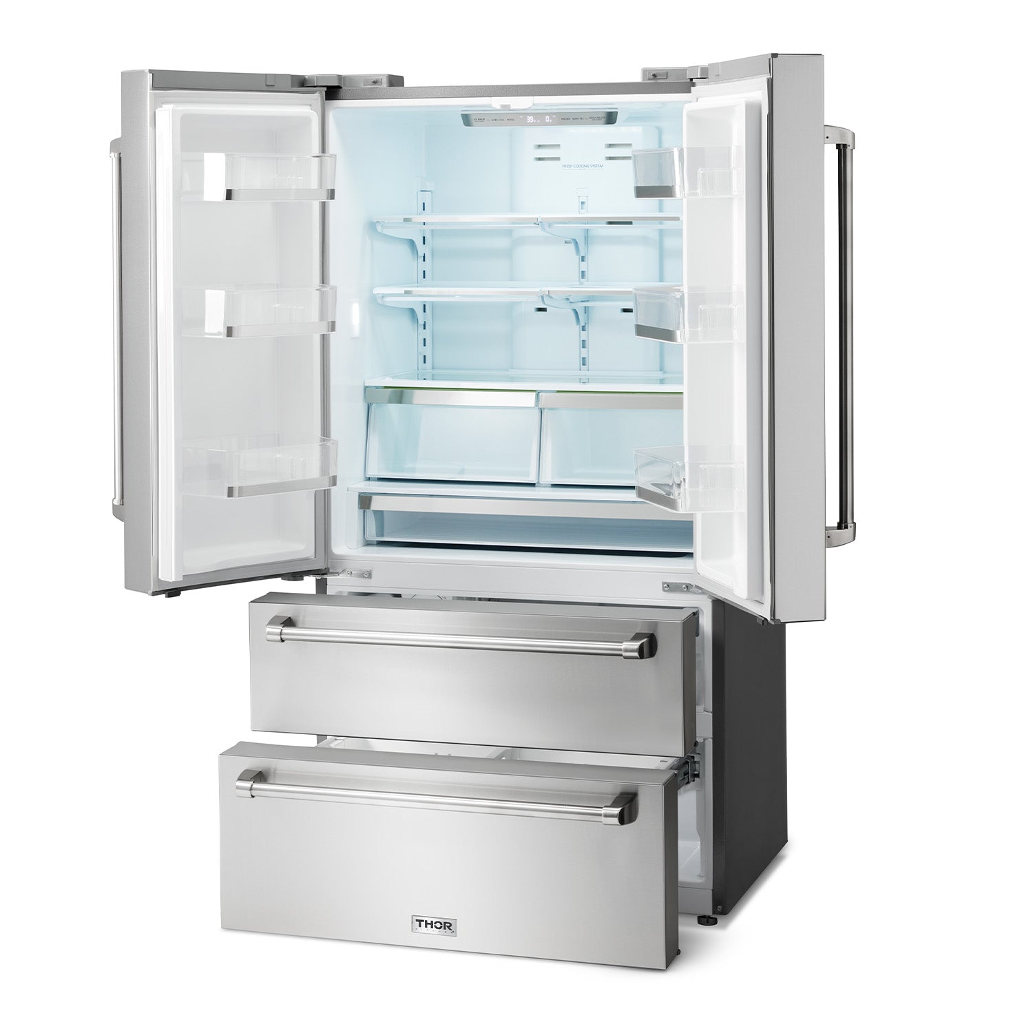 THOR TRF3602 | 36" Wide Professional French Door Refrigerator w/ Freezer Drawers