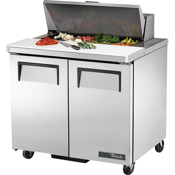 True | 36" Wide 2 Door Sandwich Prep Table