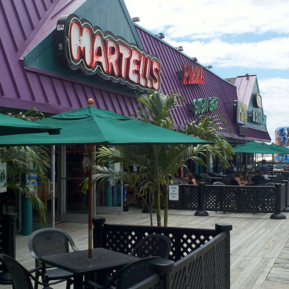 Grosfillex 9ft Wooden Market Umbrella
