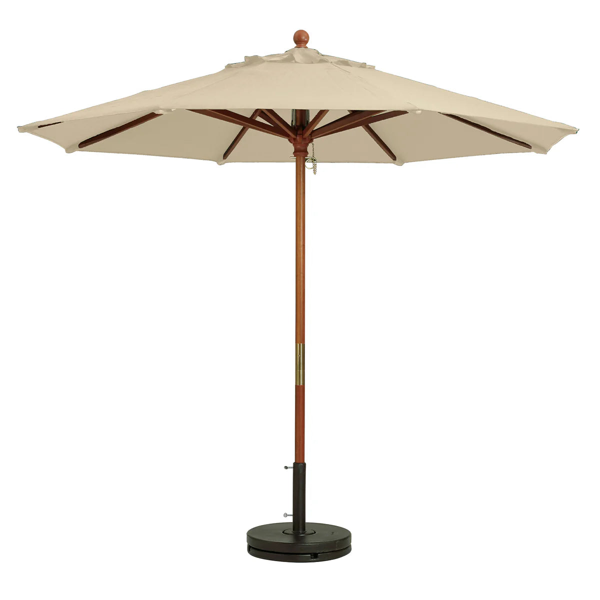 Grosfillex 9ft Wooden Market Umbrella