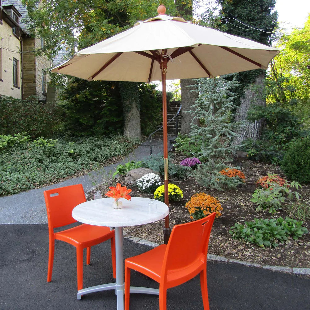 Grosfillex 9ft Wooden Market Umbrella