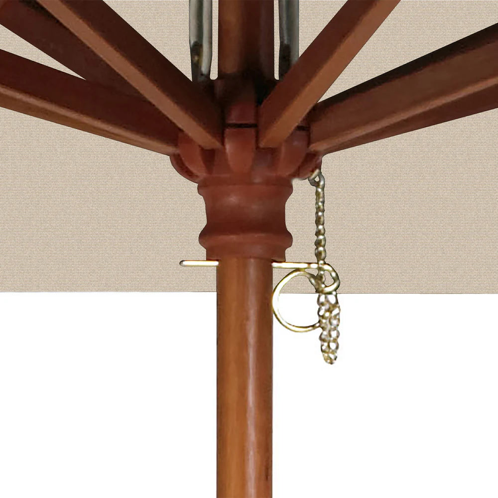 Grosfillex 9ft Wooden Market Umbrella