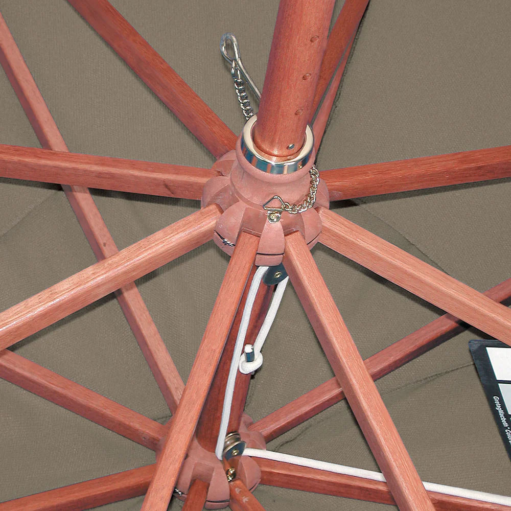 Grosfillex 9ft Wooden Market Umbrella