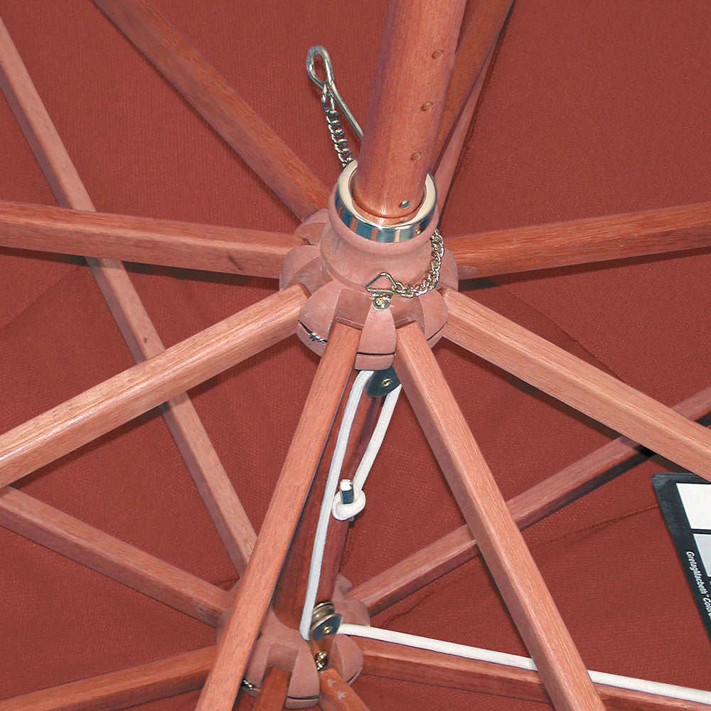 Grosfillex 9ft Wooden Market Umbrella