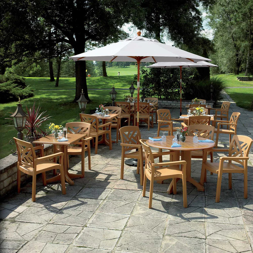 Grosfillex 7ft Wooden Market Umbrella