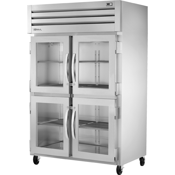 True STA2R-4HG-HC | 53" Wide 4 Glass Door Top Mount Reach-In Refrigerator