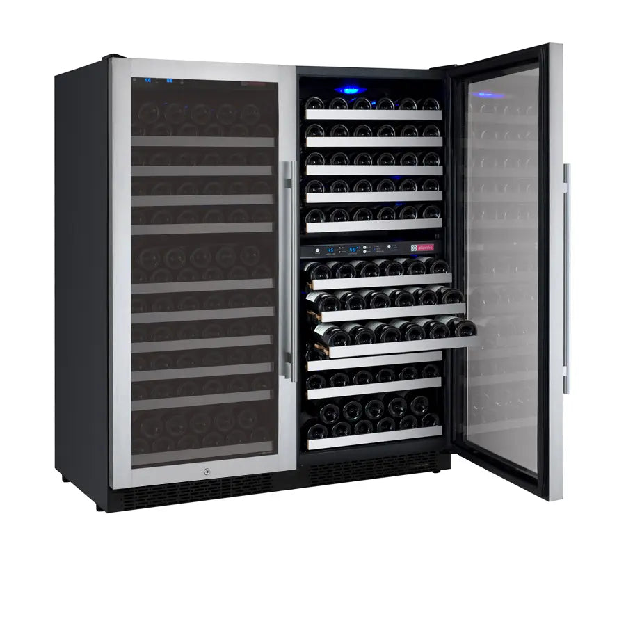 Allavino 3Z-VSWR2128-S20 | 47" Wide Three Zone FlexCount II Tru-Vino 249 Bottle Wine Refrigerator