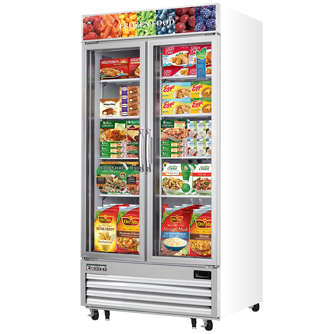 Everest | 41" Wide 2 Swing Door Merchandiser Freezer