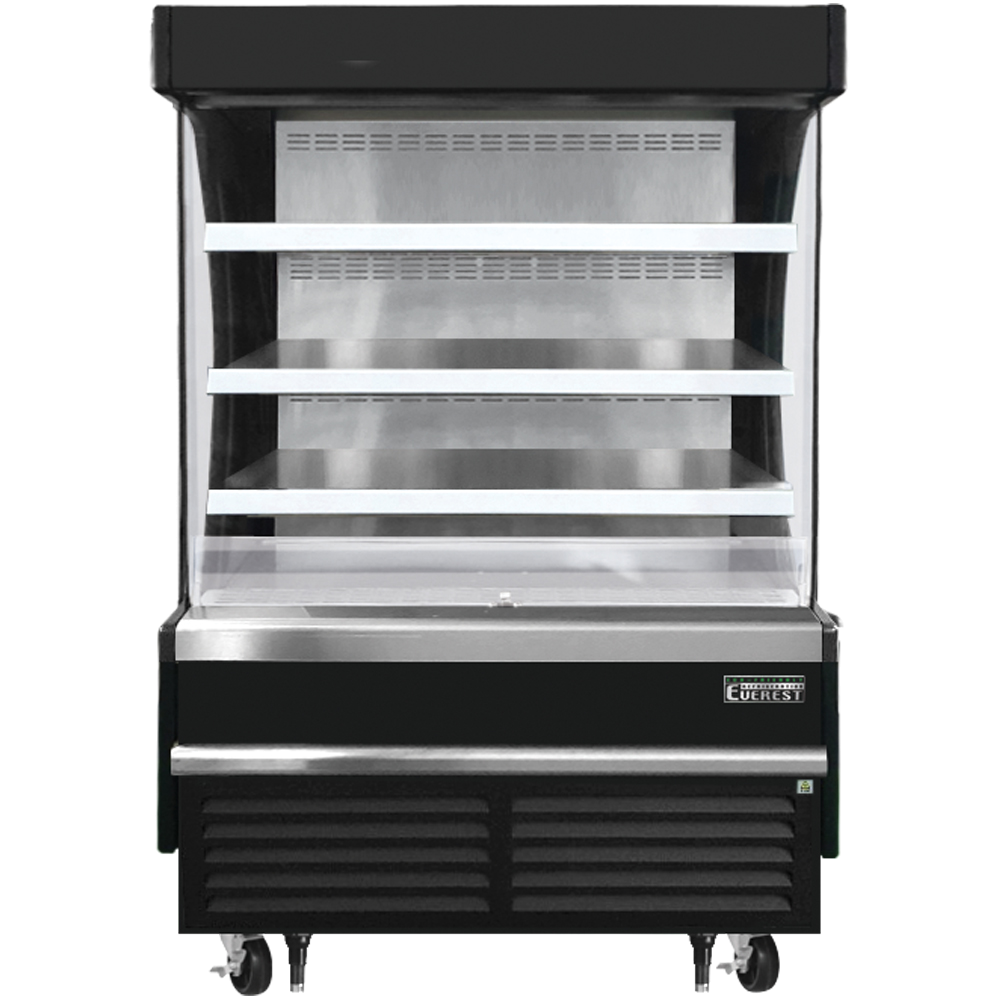 Everest | 48" Wide 3 Shelf Bottom Mount Short Open Air Merchandiser Refrigerator
