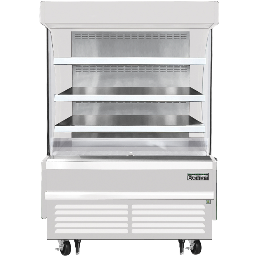 Everest | 48" Wide 3 Shelf Bottom Mount Short Open Air Merchandiser Refrigerator