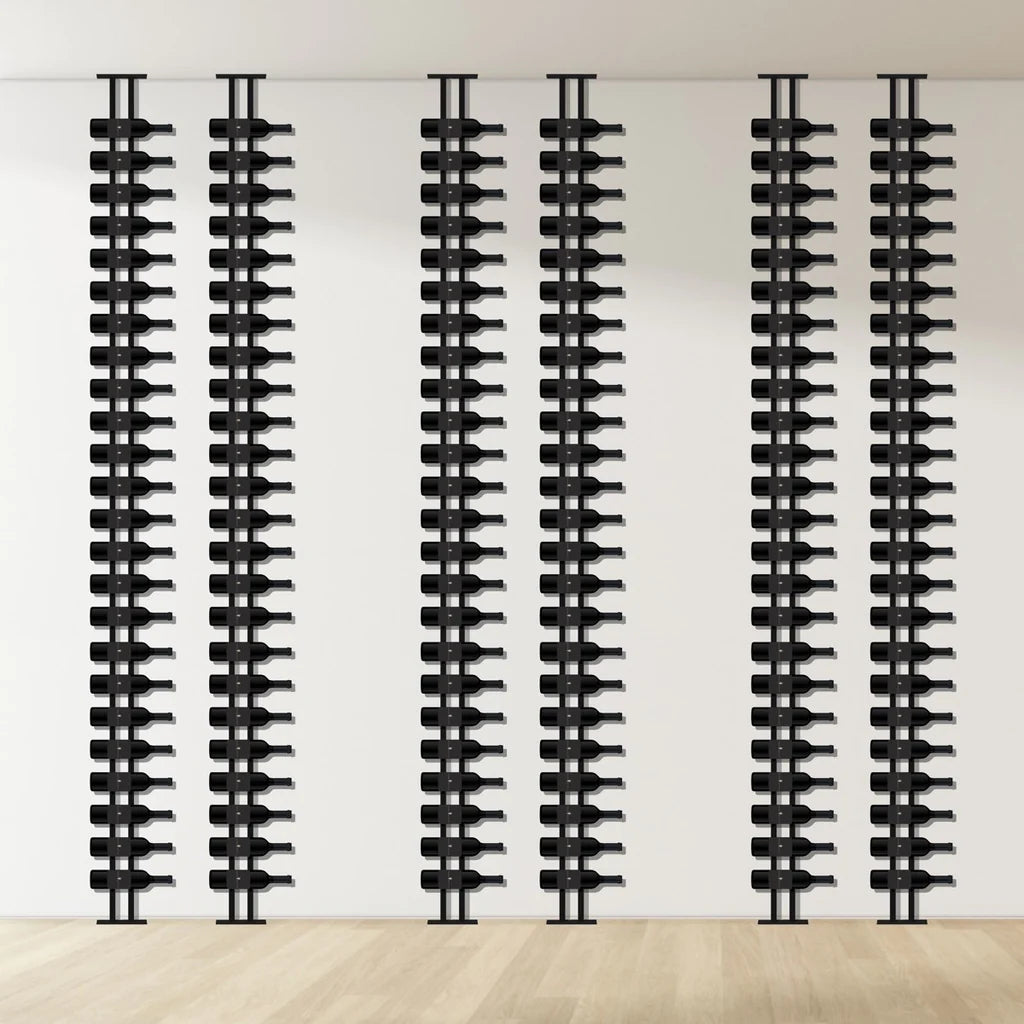KingsBottle | Mounted Floor-to-Ceiling One-Sided Wine Rack