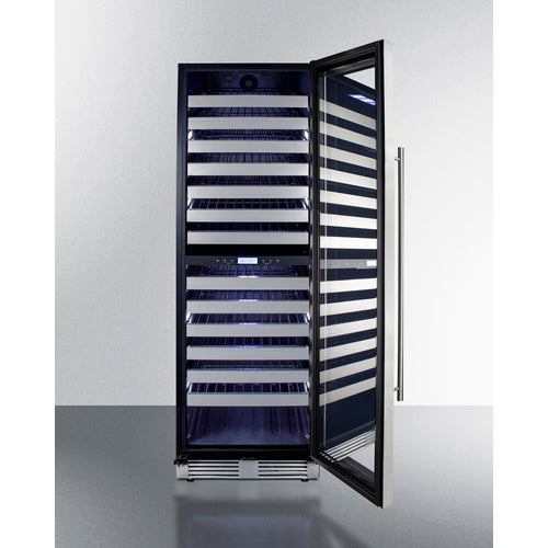 SUMMIT SWCP2163 | 24" Wide Commercial Dual Zone 163 Bottle Wine Fridge
