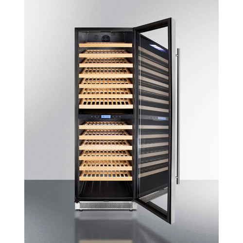 SUMMIT SWC1966B | 24" Wide Dual Zone 162 Bottle Wine Fridge