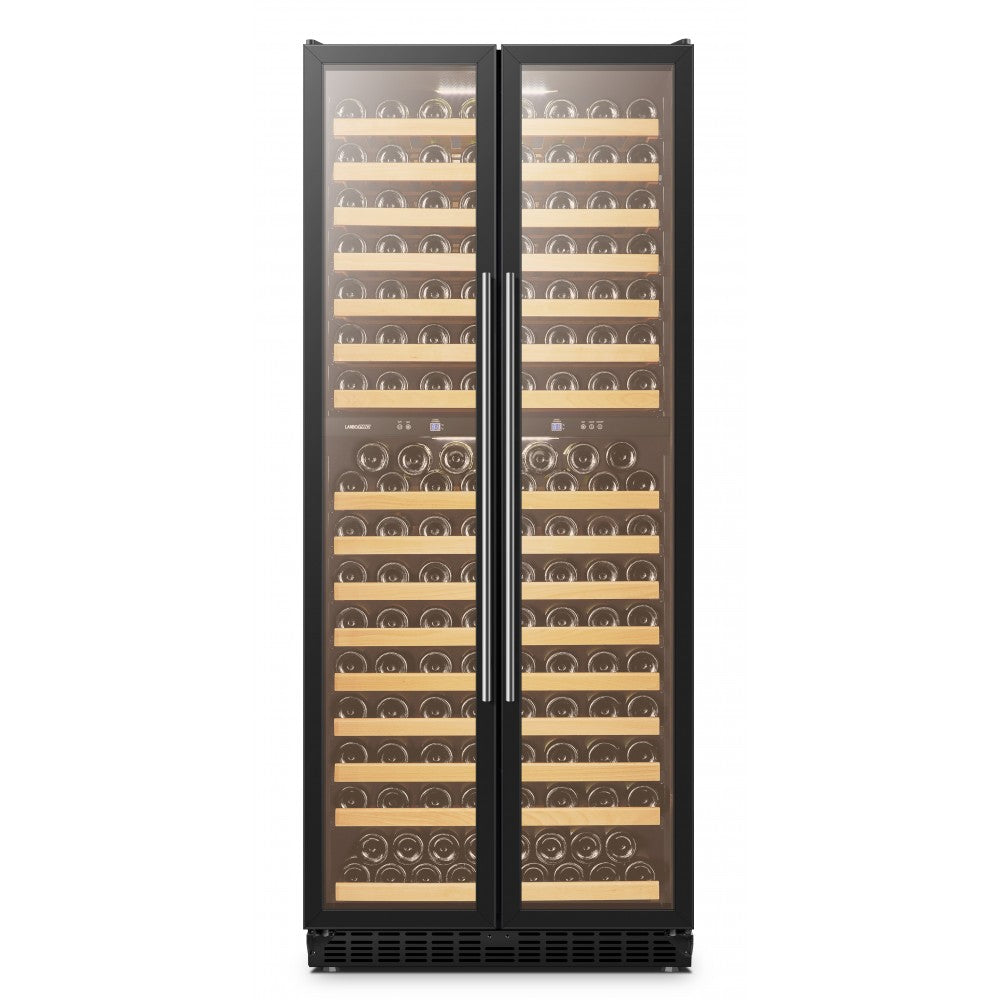 LanboPro LP328D | 24" Wide Two Door Dual Zone 287 Bottle Wine Fridge