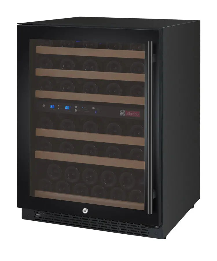 Allavino | 24" Wide Dual Zone Black FlexCount II Tru-Vino 56 Bottle Wine Cooler