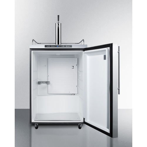 SUMMIT | 24" Wide Outdoor Weatherproof Beer Dispenser Stainless Steel Kegerator