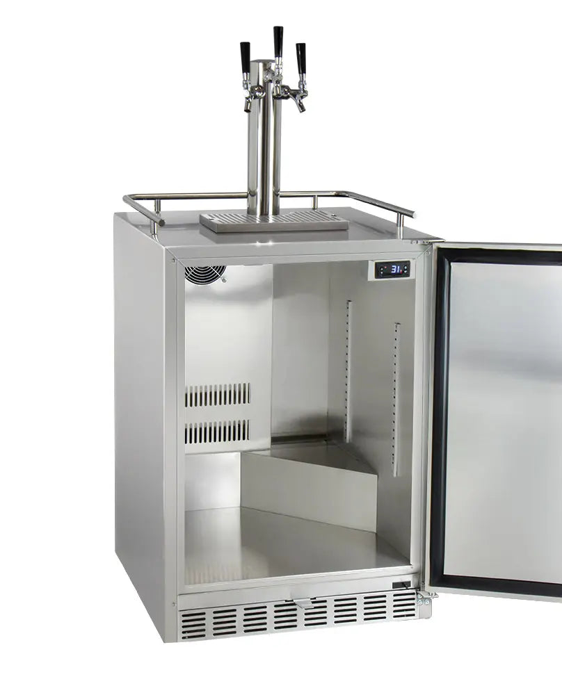 Kegco | 24" Wide Outdoor Triple Tap Kegerator with Kit