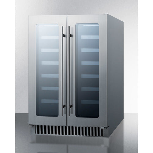 SUMMIT CL242WBVCSS | 24" Wide Stainless Steel 21 Bottle Wine & Beverage Center