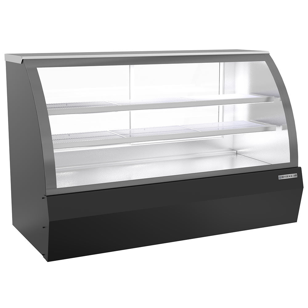 Beverage Air CDR6HC-1-B | 74" Wide Black Refrigerated Deli Display Case