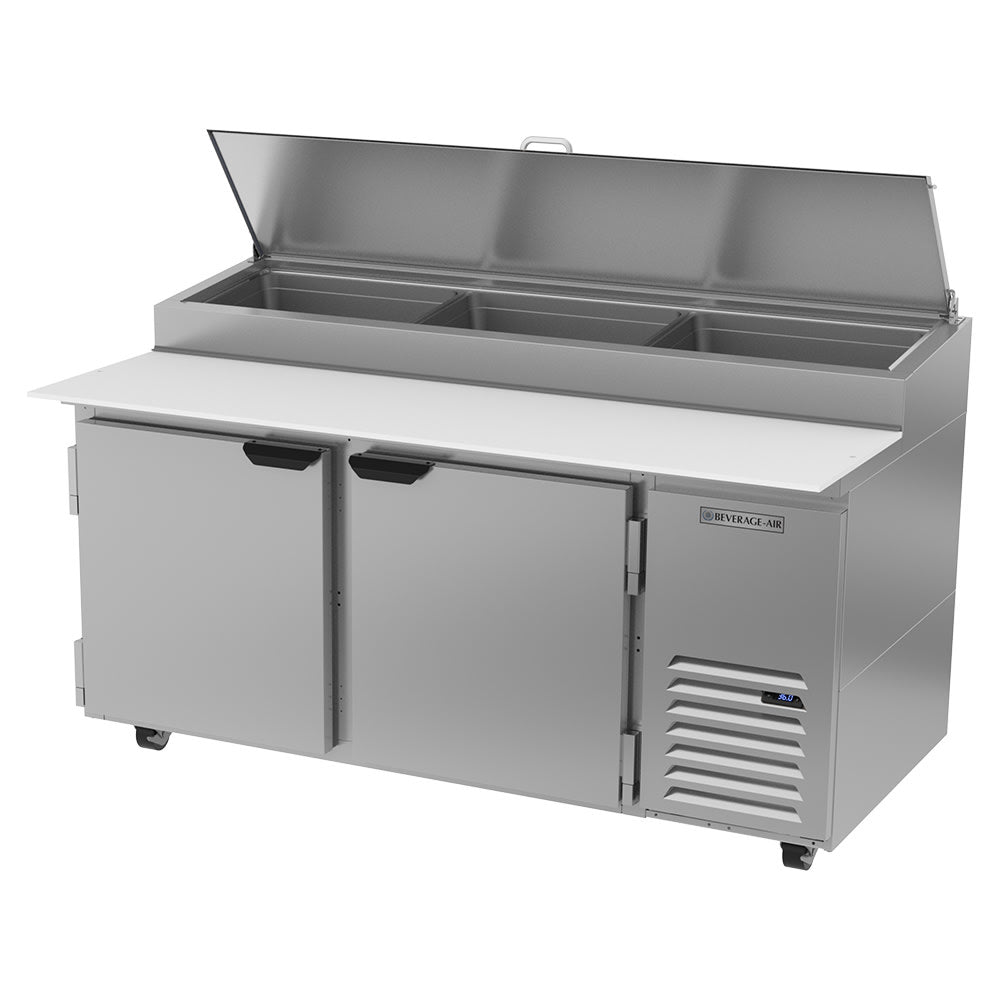 Beverage Air DP67HC | 67" Wide 2 Door Pizza Prep Table