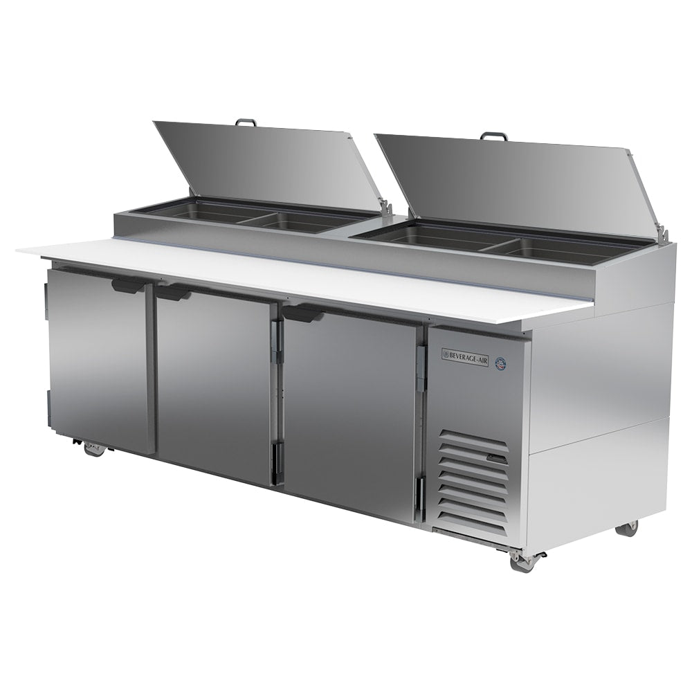 Beverage Air DP93HC | 93" Wide 3 Door Pizza Prep Table